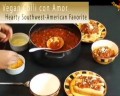 Frijoles pintos y samp de Bostwana con salsa vegana (setswana)
